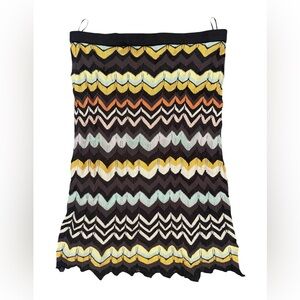 Missoni zigzag-patterned skirt chevron made in italy knit